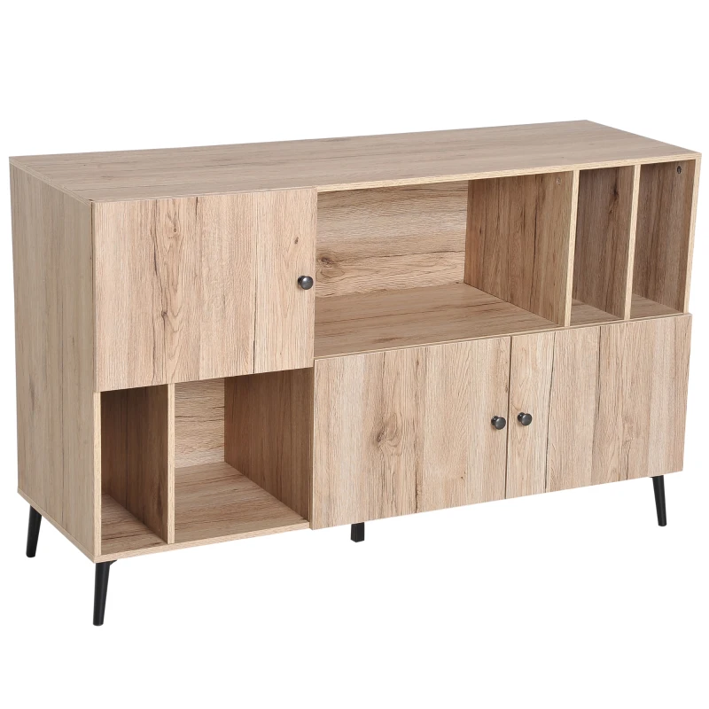 HOMCOM Cabinet, 120Lx39Wx74H cm-Oak Wood Colour