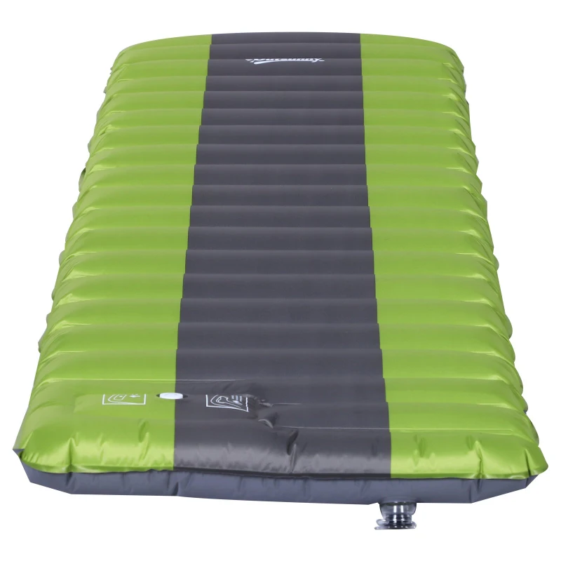 Outsunny PVC Self-Inflating Single Camping Mattress Bed Green