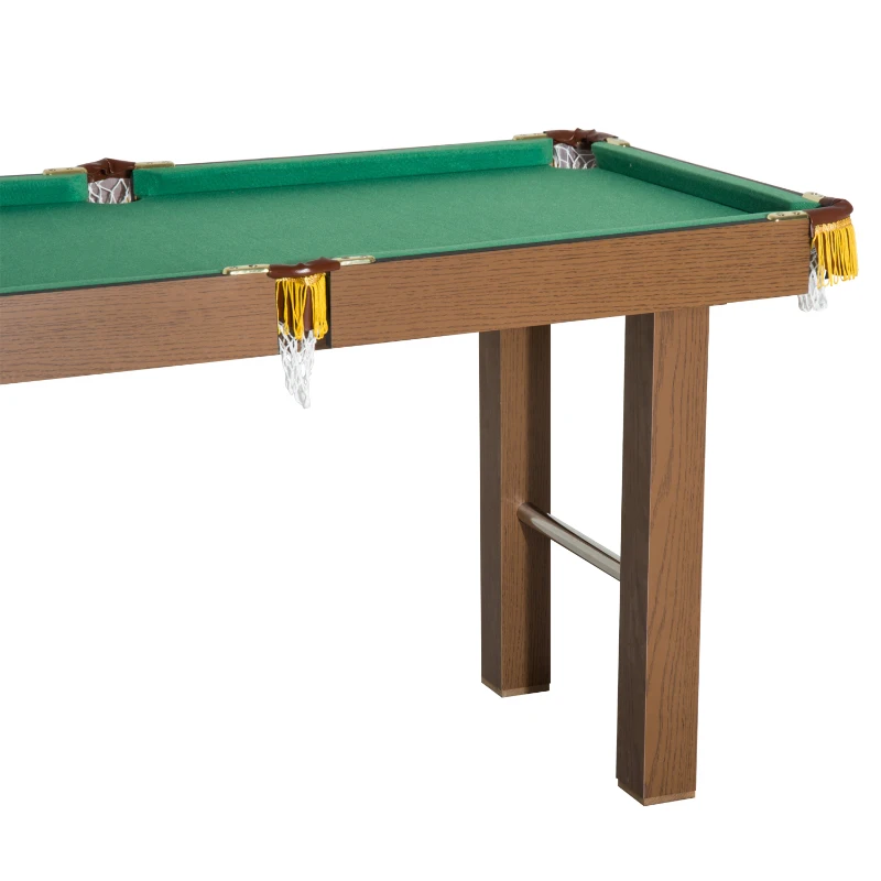 HOMCOM 4ft Mini Pool Table-Brown