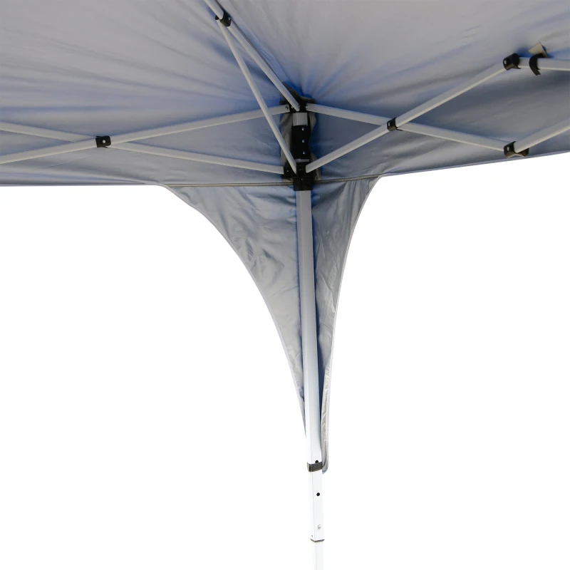 Outsunny 3x3 m Pop-Up Gazebo W/ 2-Tier Roof-Blue