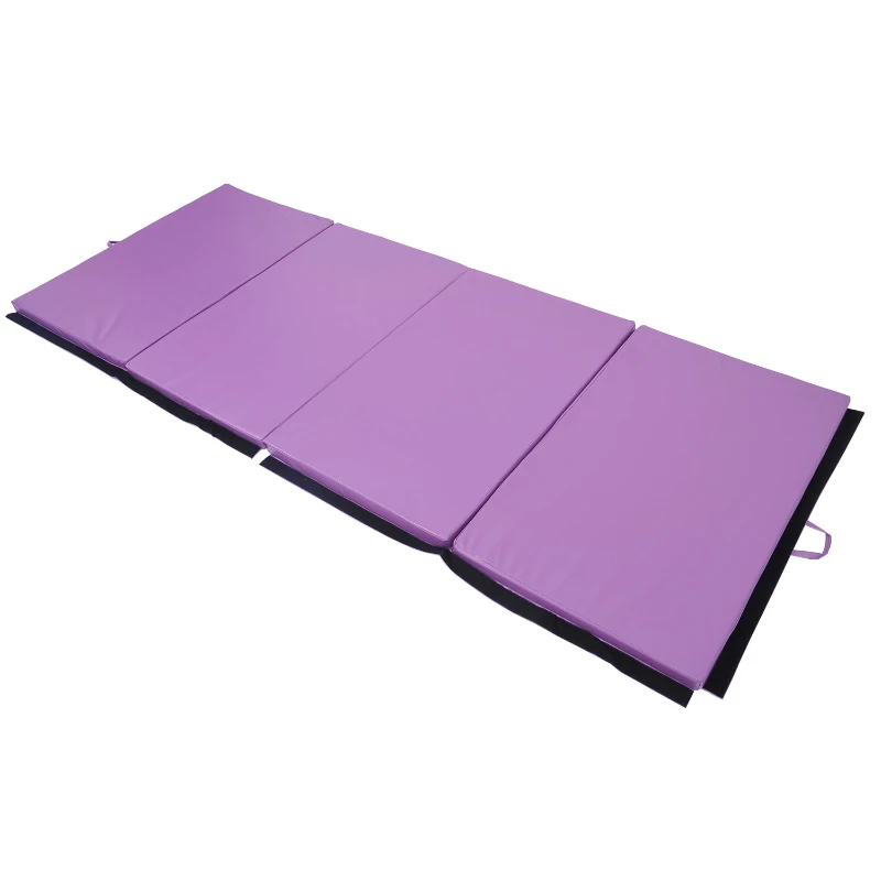 HOMCOM Foam Folding Fitness Exercise Mat-Purple