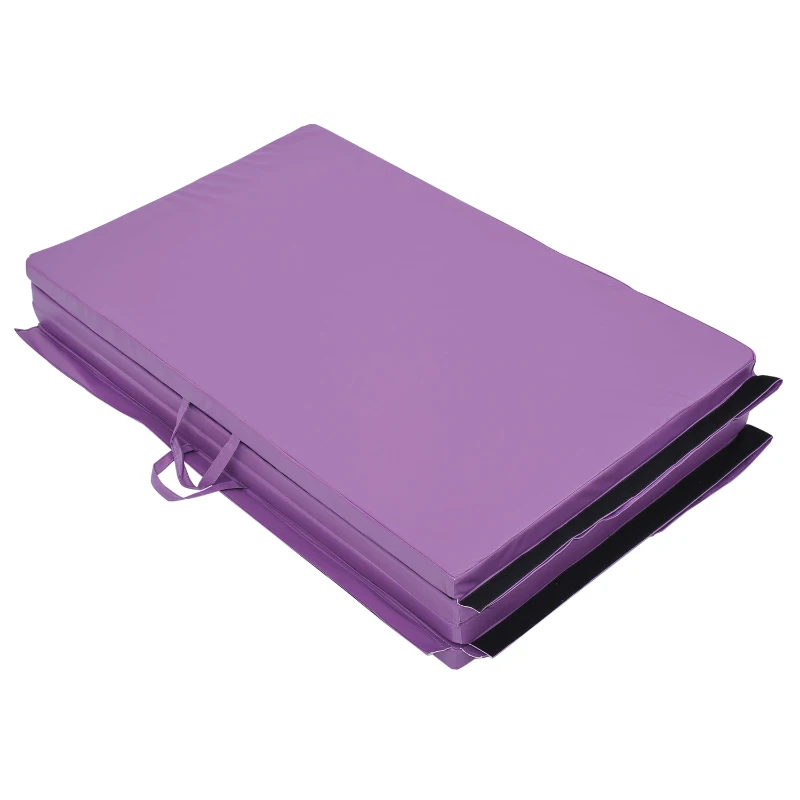 HOMCOM Foam Folding Fitness Exercise Mat-Purple