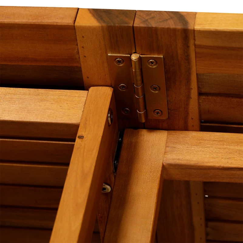 Outsunny 5 Pcs Acacia Wood Dining Set-Teak Colour