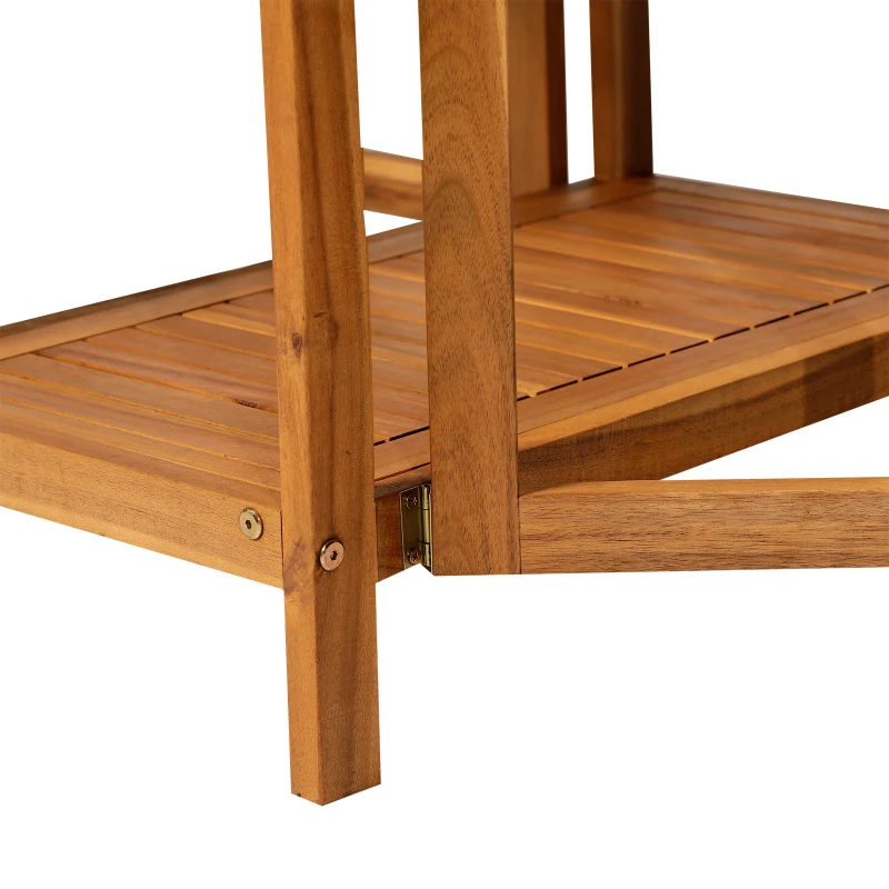 Outsunny 5 Pcs Acacia Wood Dining Set-Teak Colour