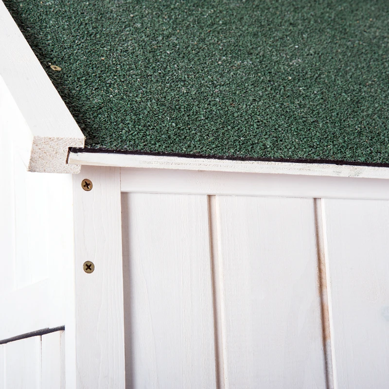 Outsunny Garden Shed, 65Lx67.5Wx214H cm, Wood-White