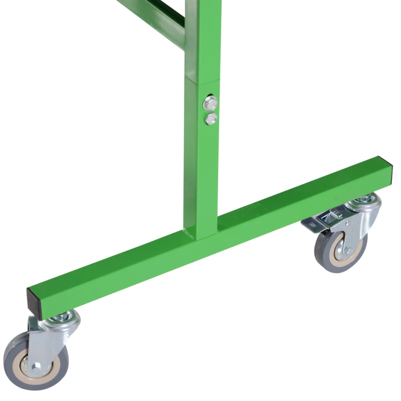 HOMCOM Folding Ping Pong Table, Metal Frame, MDF, Steel-Purple/Green