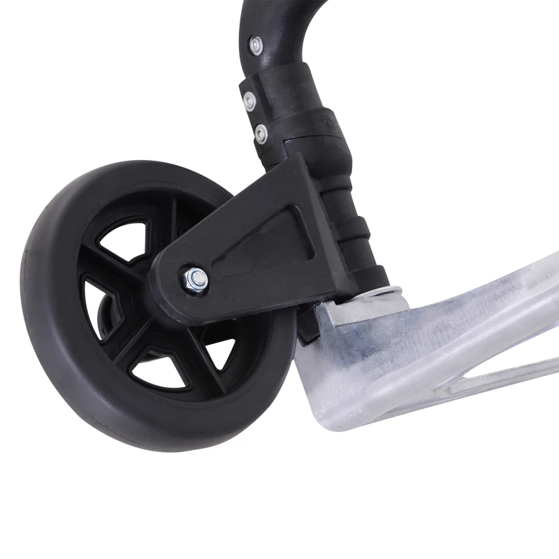 HOMCOM Steel Foldable Heavy Duty Luggage Cart Black/Silver