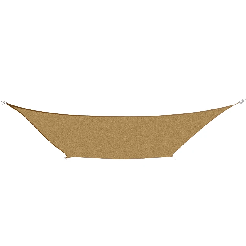 Outsunny Square Sun Sail Shade W/ Free Ropes, size 3.6m-Sand