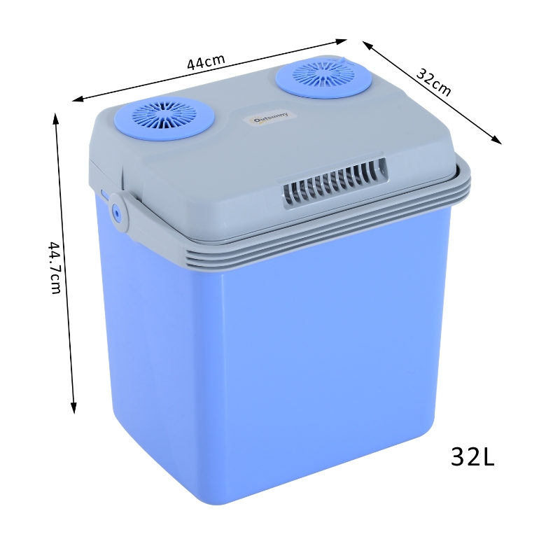 Outsunny 32 L Portable Electric Cooler/HeaterBlue aosom.co.uk