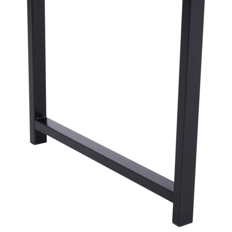 HOMCOM Computer Desk, 120Lx52Wx76.2Hcm-Natural Wood/Black Colour