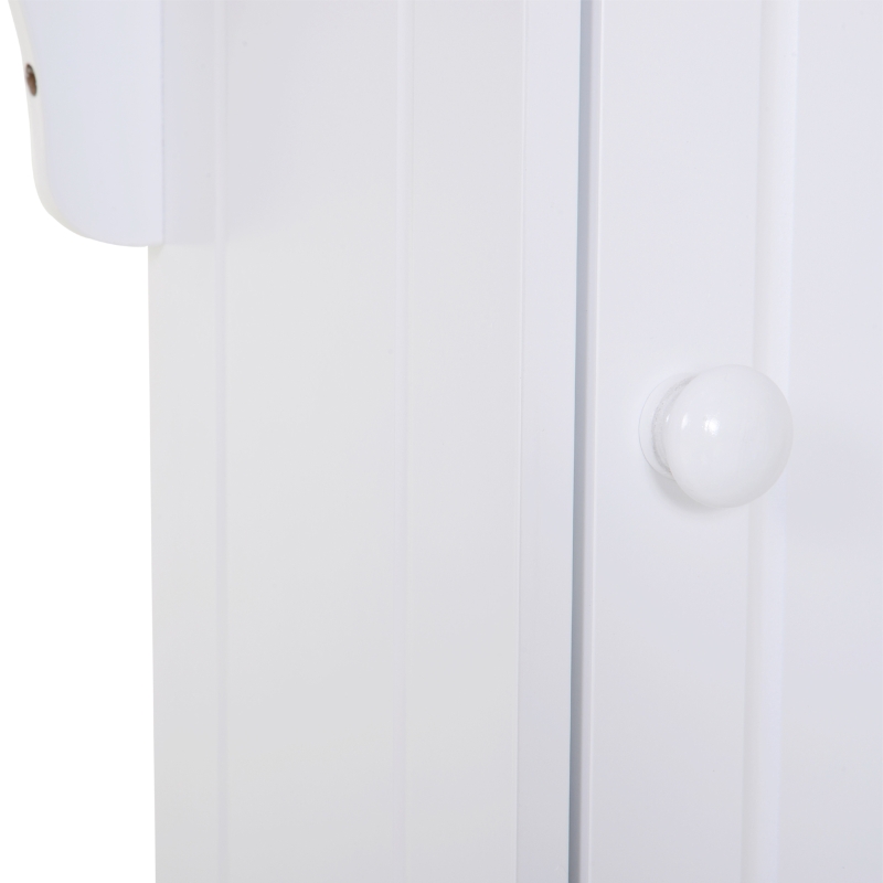 HOMCOM Over-The-Toilet Storage Cabinet Shelf Organizer Freestanding Spacesaver White Home Bathroom