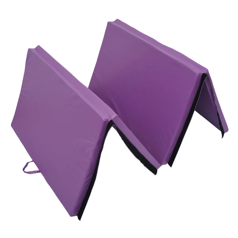 HOMCOM Foam Folding Fitness Exercise Mat-Purple