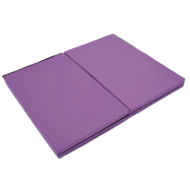HOMCOM Foam Folding Fitness Exercise Mat-Purple
