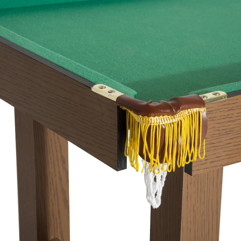 HOMCOM 4ft Mini Pool Table-Brown