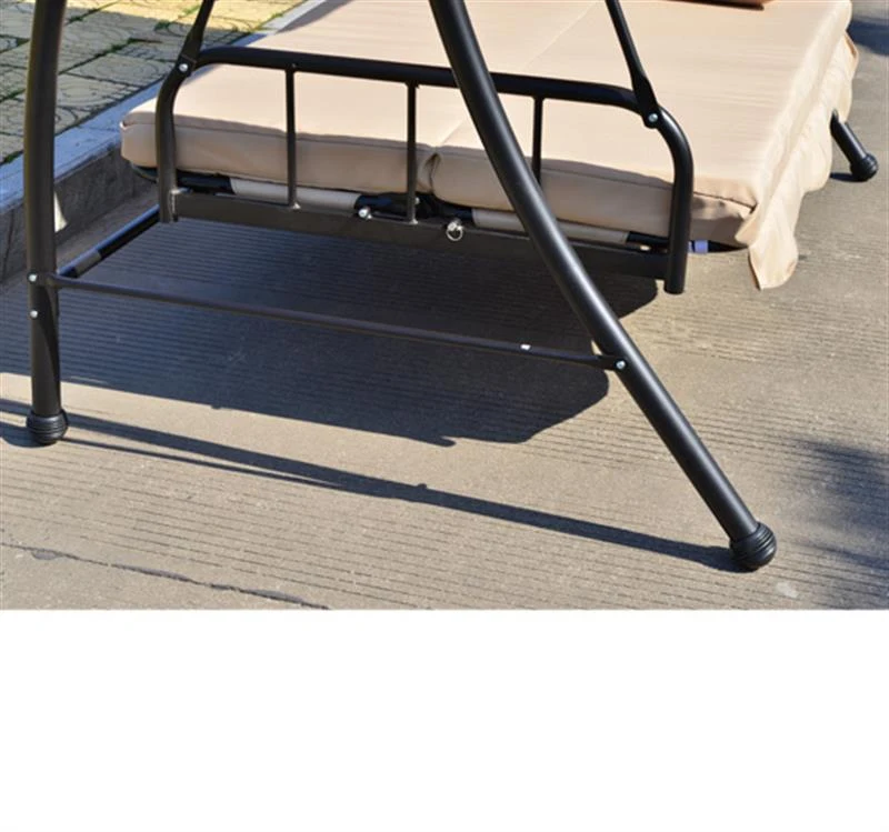 Outsunny 3-Seater Swing Chair Bench Seat-Beige