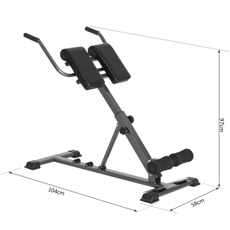 HOMCOM Roman Chair W/Hyperextension Back-Black