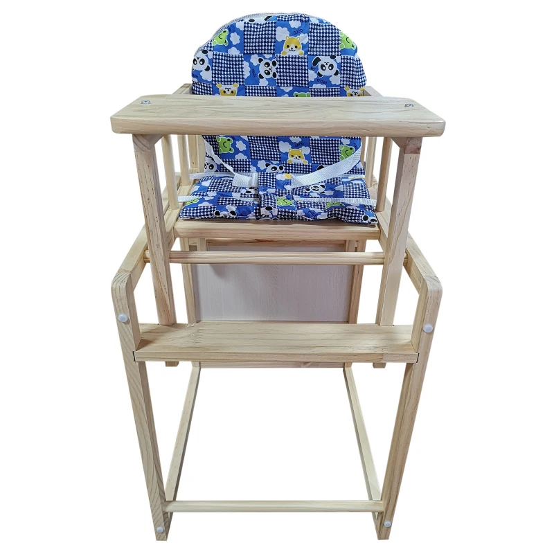 HOMCOM 50Lx44Wx88H cm Baby Dinning Feeding Highchair-Blue Padding Seat