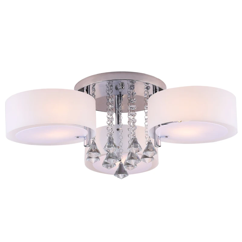 HOMCOM Pendent Ceiling Light, Ф72-Silver/White