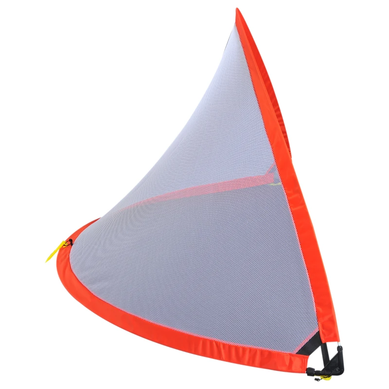 HOMCOM 6FT/180cm Foldable Pop-Up Soccer Net for Kids W/Carry Bag-Red