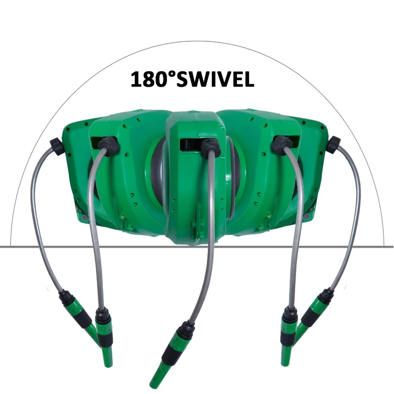 HOMCOM Retractable Wall Mounted Water Hose Reel, 9 m