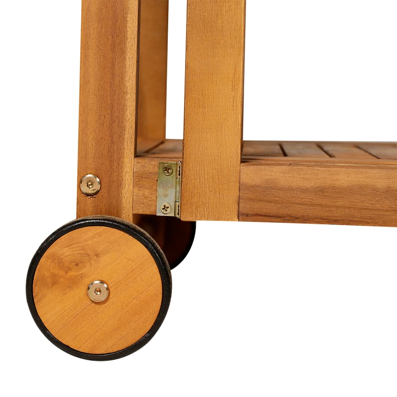 Outsunny 5 Pcs Acacia Wood Dining Set-Teak Colour