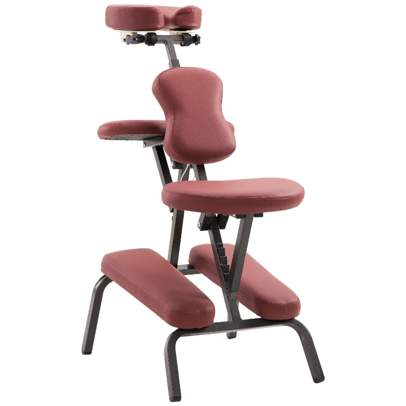HOMCOM Foldable Massage Chair, Steel-Red