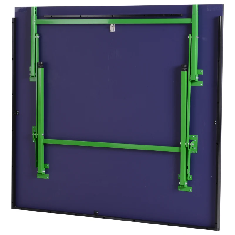 HOMCOM Folding Ping Pong Table, Metal Frame, MDF, Steel-Purple/Green