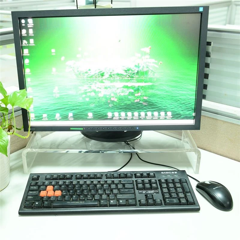 HOMCOM Acrylic Perspex PC Monitor/LCD/TV Stand, 12mm