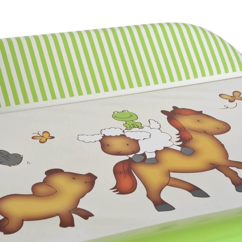 HOMCOM Folding Baby Bath and Changing Table Unit, 81Lx53Wx102H cm, Plastic-Green