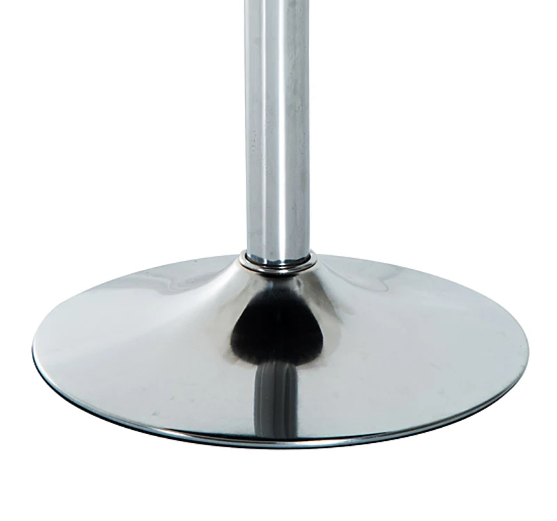 HOMCOM Round Bar Table Pub W/Glass Top, Φ70xH74.5 cm-Black