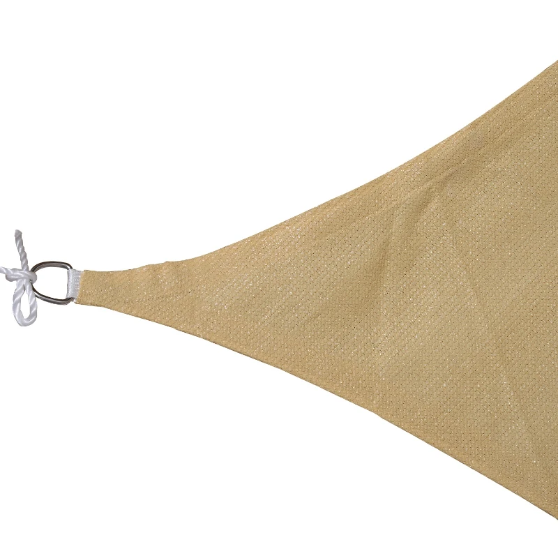 Outsunny Square Sun Sail Shade W/ Free Ropes, size 3.6m-Sand