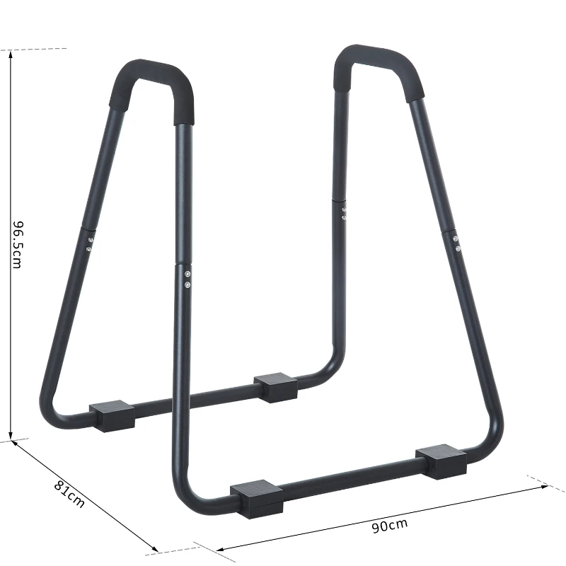 HOMCOM Dip Station Bar, Steel-Black