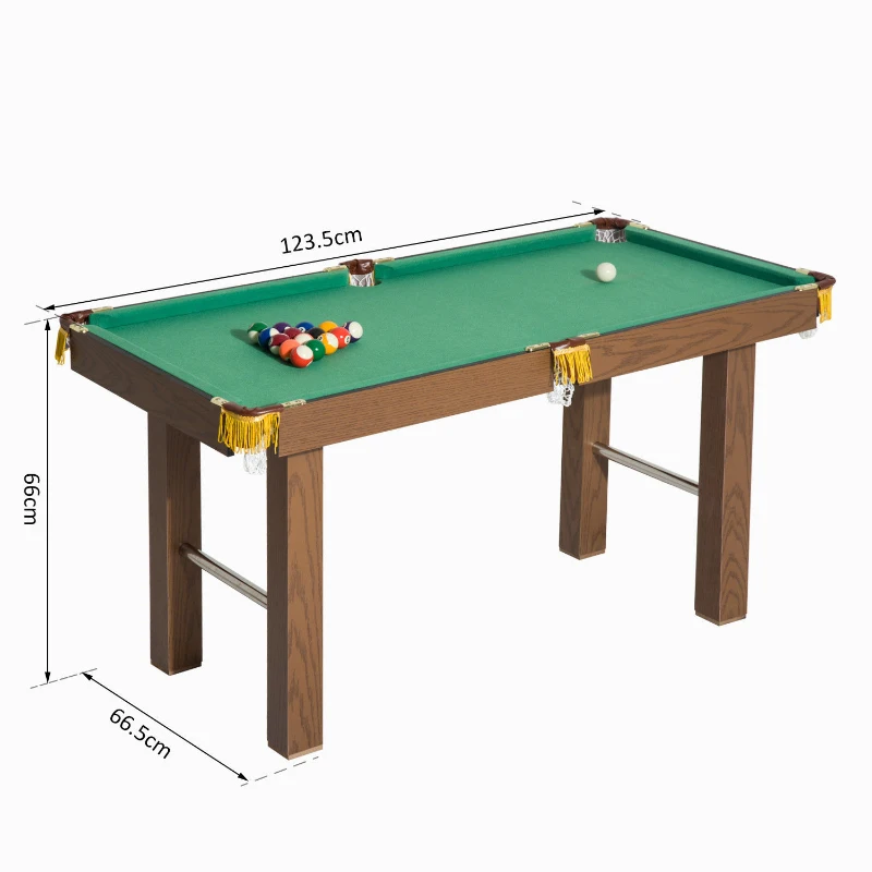 HOMCOM 4ft Mini Pool Table-Brown