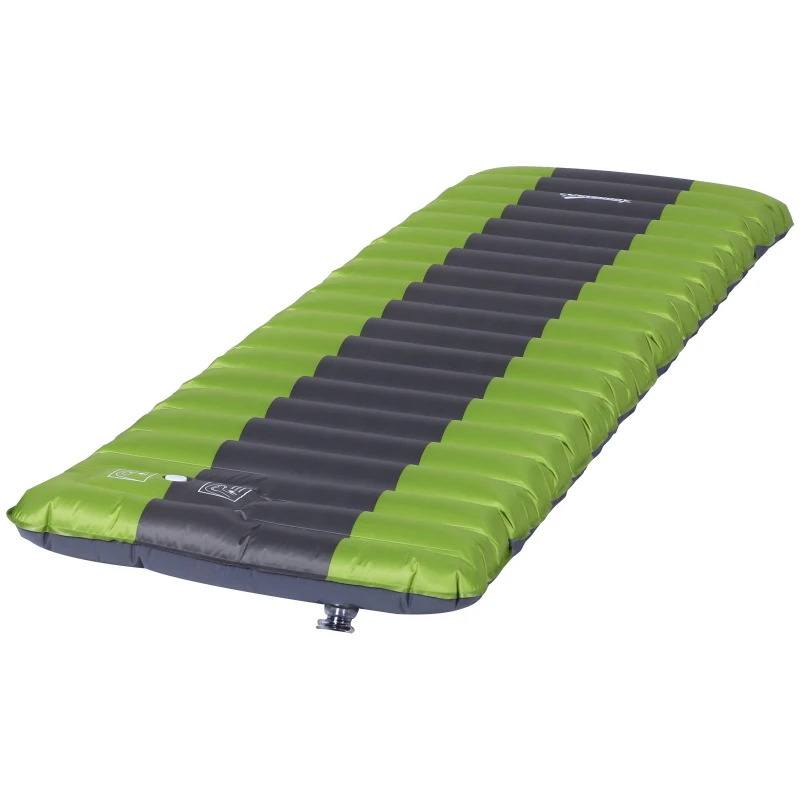 Outsunny PVC Self-Inflating Single Camping Mattress Bed Green
