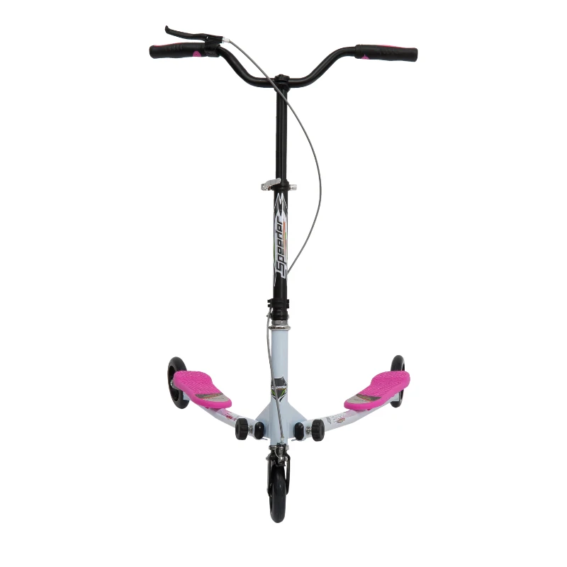 HOMCOM Kids 3 Wheels Speeder Scooter-Pink