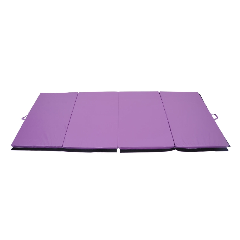 HOMCOM Foam Folding Fitness Exercise Mat-Purple