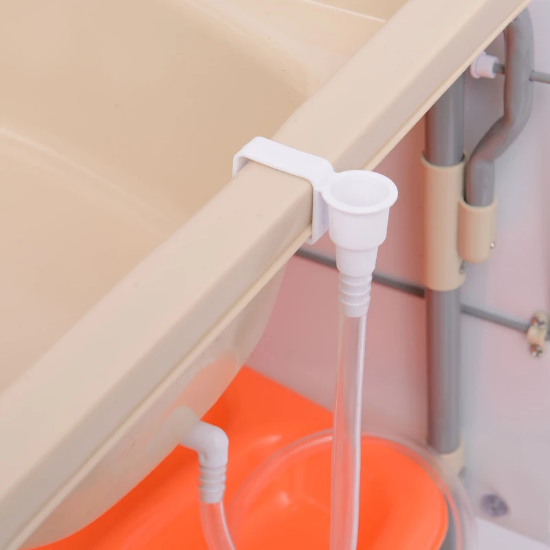 HOMCOM Baby Bath/Changing Table W/Tub-Beige