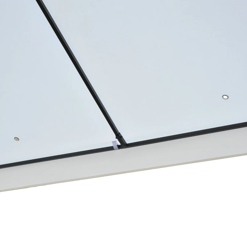 Outsunny 3x3 m Waterproof Double-Tier Gazebo-Brown/ Creamy White