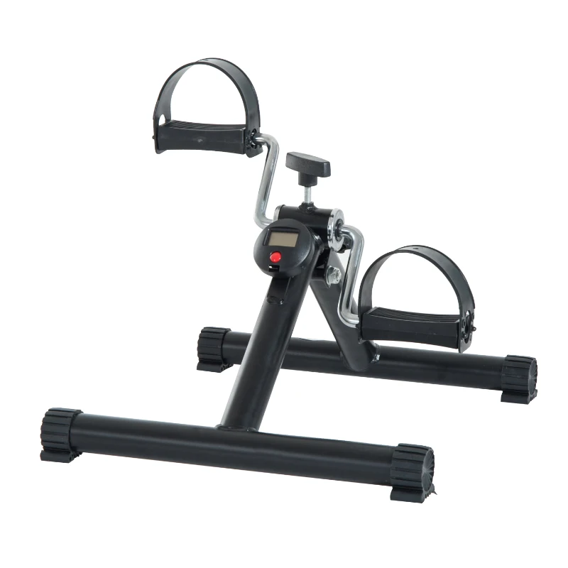 HOMCOM Portable Pedal Exercise Machine, 40Lx47Wx32H cm-Black