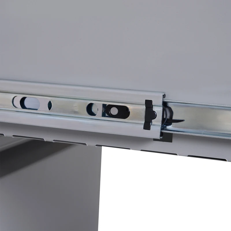 Vinsetto 3-Drawer File Cabinet, 47Wx62Dx102H cm, Steel-Grey