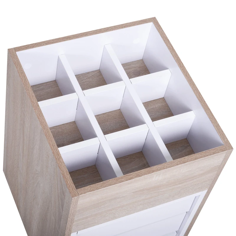 Vinsetto File Cabinet 3 Removable Drawers W/Castors, 40Wx43Dx63Hcm-White/Oak