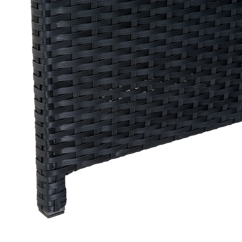 Outsunny 9 Pcs Rattan Dining Set-Black