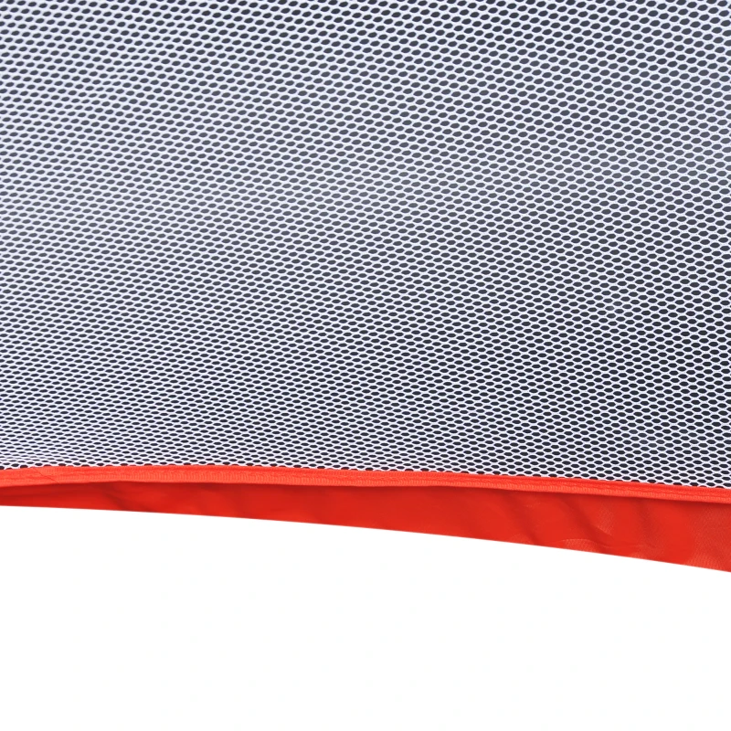 HOMCOM 6FT/180cm Foldable Pop-Up Soccer Net for Kids W/Carry Bag-Red