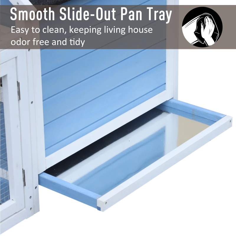 PawHut Chicken Coop, Fir Wood, 180Lx90.1Wx78.6H cm