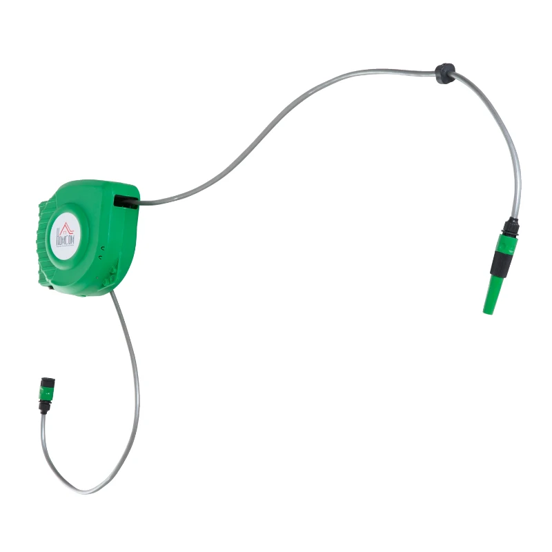 HOMCOM Retractable Wall Mounted Water Hose Reel, 9 m