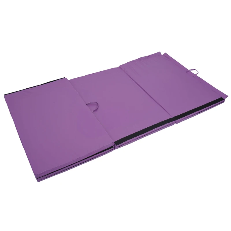 HOMCOM Foam Folding Fitness Exercise Mat-Purple