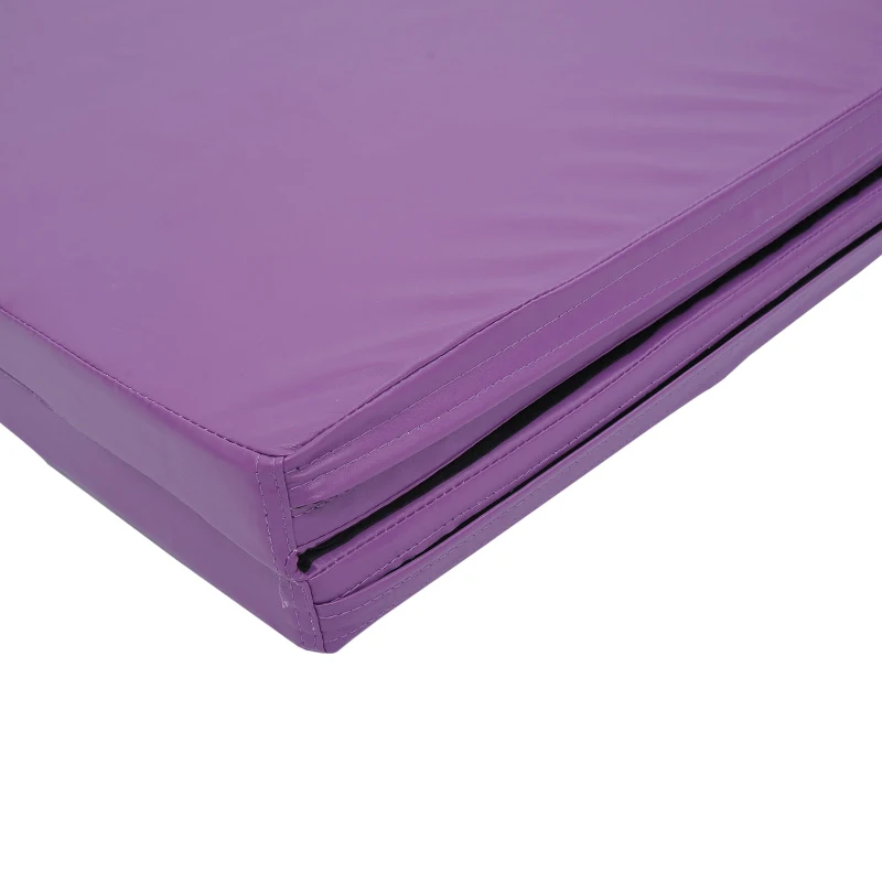 HOMCOM Foam Folding Fitness Exercise Mat-Purple
