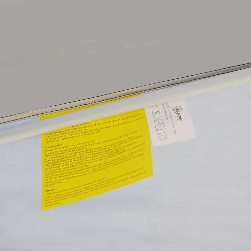 Outsunny 3x3 m Pop-Up Gazebo W/ 2-Tier Roof-Blue