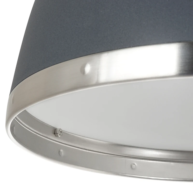 HOMCOM Ceiling Lamp, Adjustable Hanging, Ф30 cm, Metal-Black