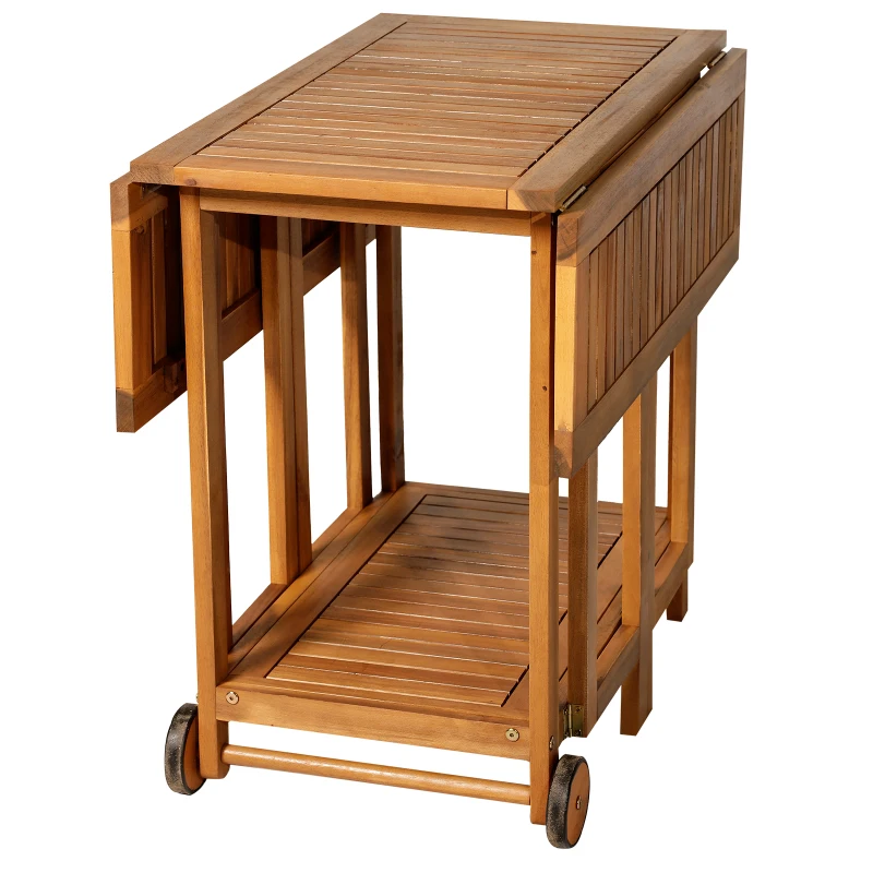 Outsunny 5 Pcs Acacia Wood Dining Set-Teak Colour